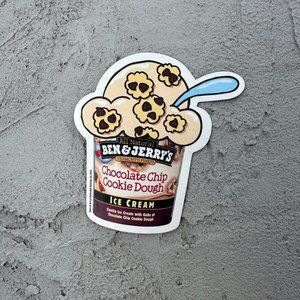 Vintage Ben & Jerry’s Ice Cream Chocolate Chip Cookie Dough Magnet 2001